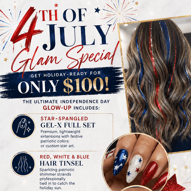 4th of July Glam Special at Bei Capelli by JayMarie in Greece, NY